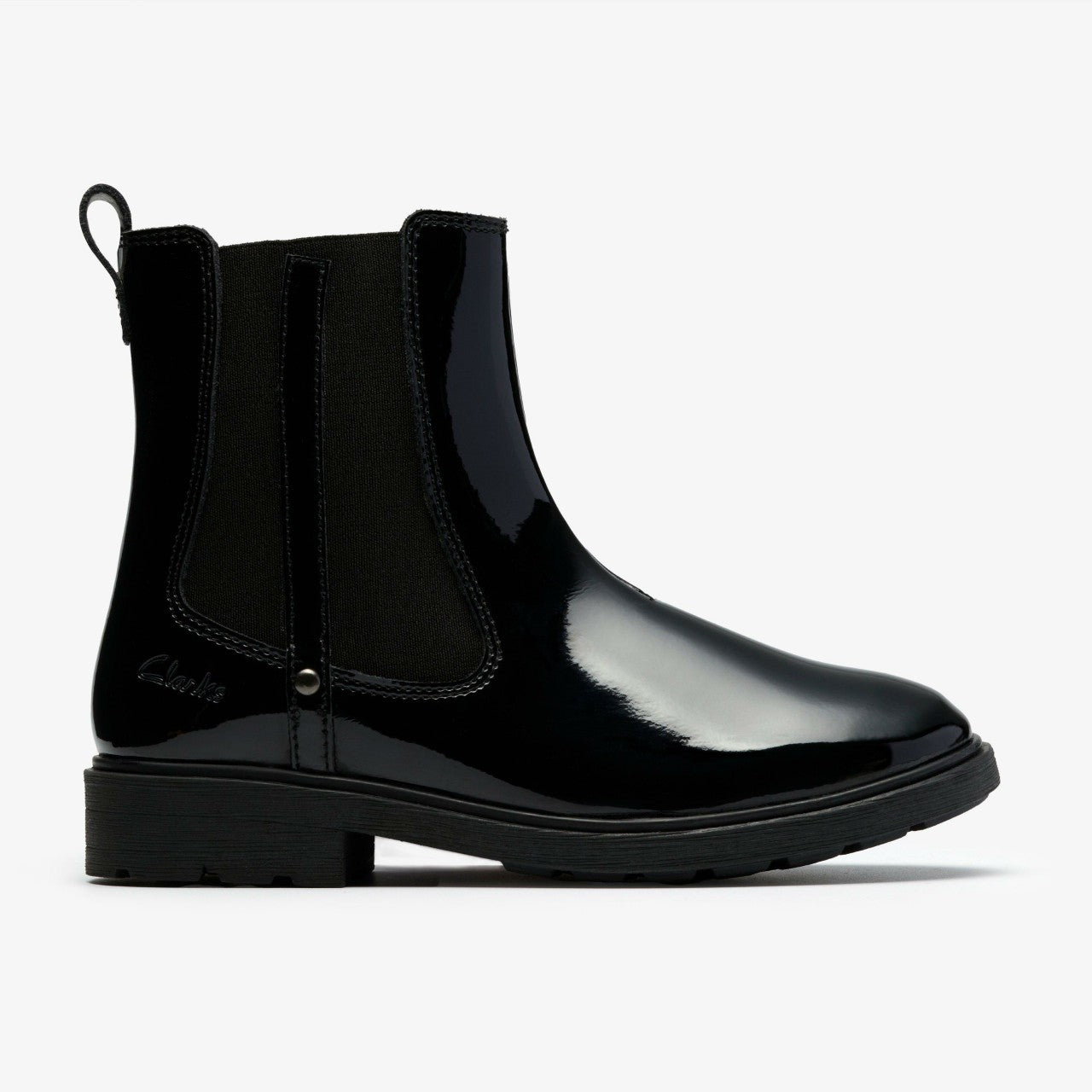 Astrol Orin Kid Black Patent | Clarks