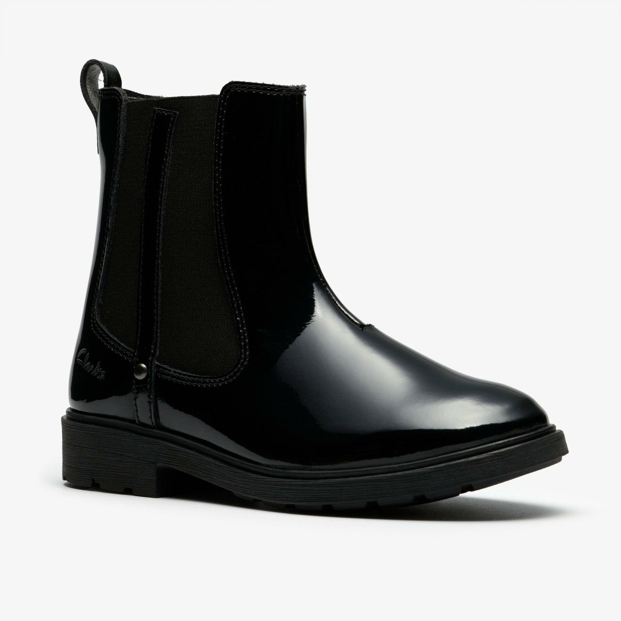 Astrol Orin Kid Black Patent | Clarks