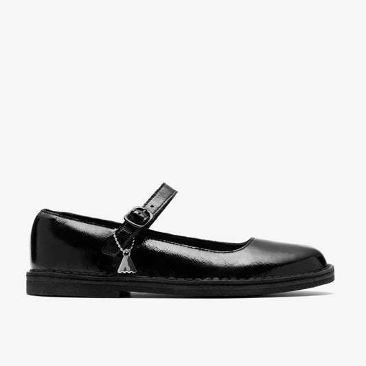 Desert Jane Black Patent | Clarks