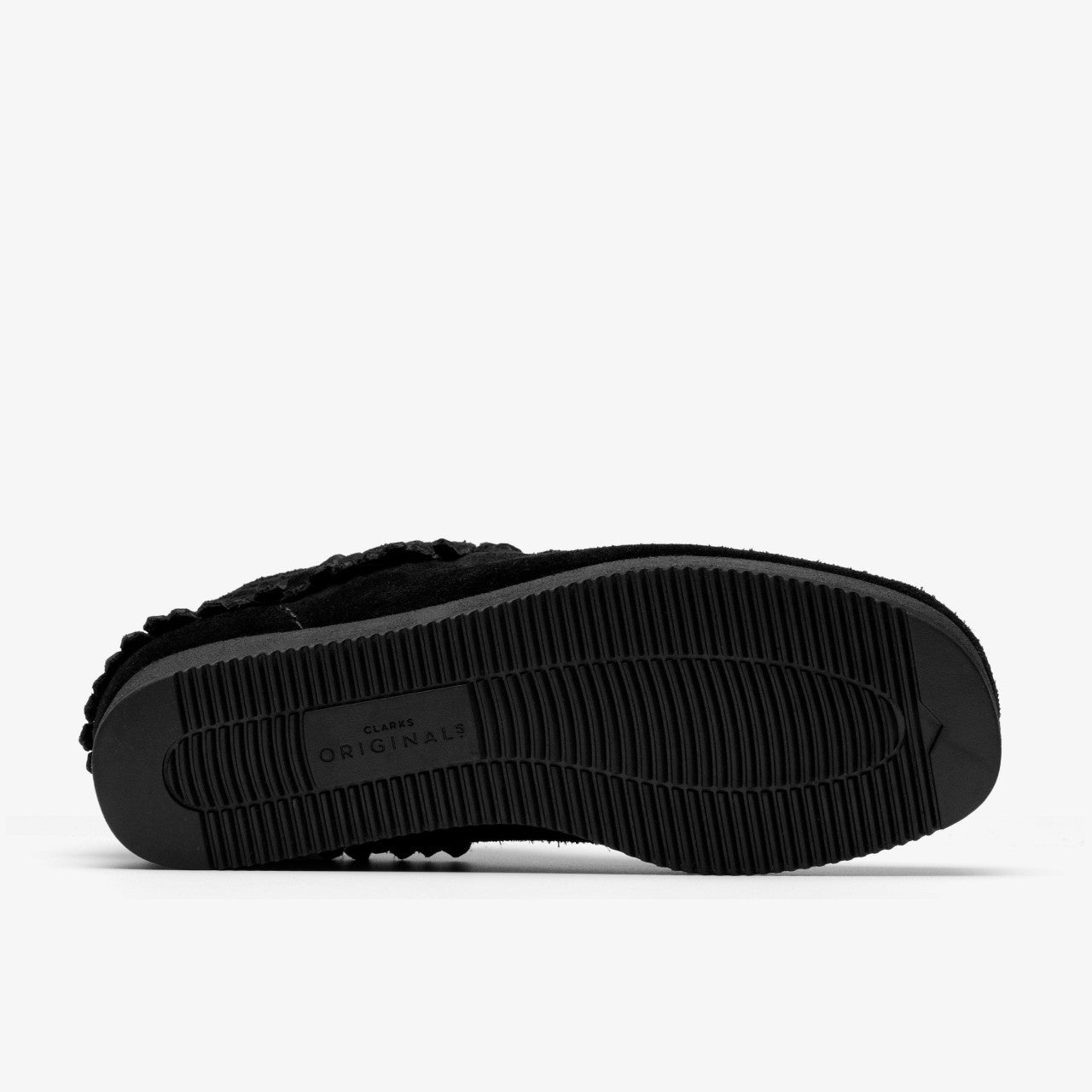 Wallabee Wedge Fringe Black Suede | Clarks Onsale