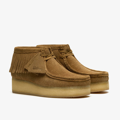 Wallabee Wedge Fringe Light Tan Suede | Clarks Sale