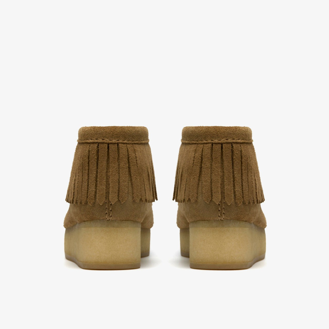 Wallabee Wedge Fringe Light Tan Suede | Clarks Sale
