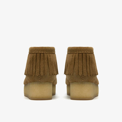 Wallabee Wedge Fringe Light Tan Suede | Clarks Sale