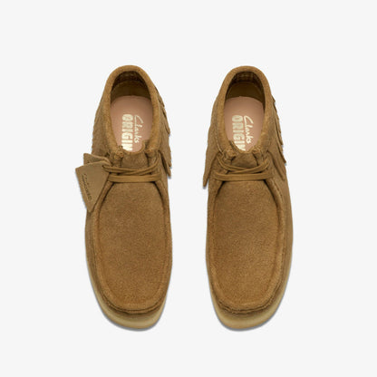Wallabee Wedge Fringe Light Tan Suede | Clarks Sale