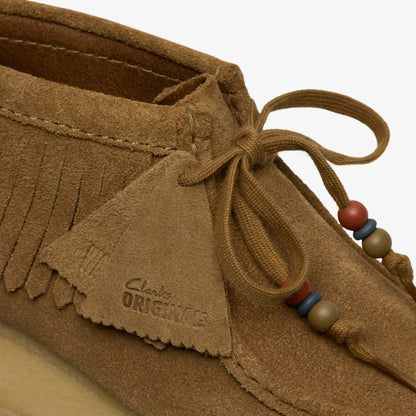 Wallabee Wedge Fringe Light Tan Suede | Clarks Sale