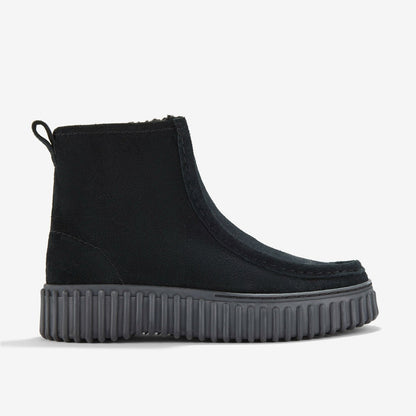 Torhill Cozy Black Warmlined Suede | Clarks For Sale