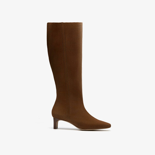 Edina Tall Walnut Suede | Clarks Discount