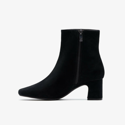 Fernie Zip Black Suede | Clarks