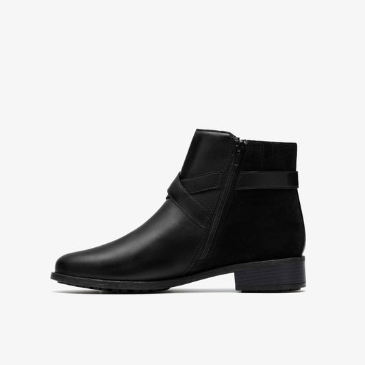 Havisham Bay Black Leather | Clarks For Sale