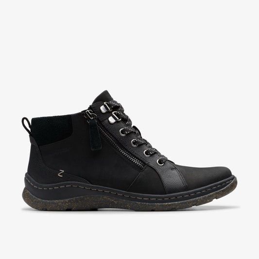 Orlene Top Waterproof Black Nubuck | Clarks