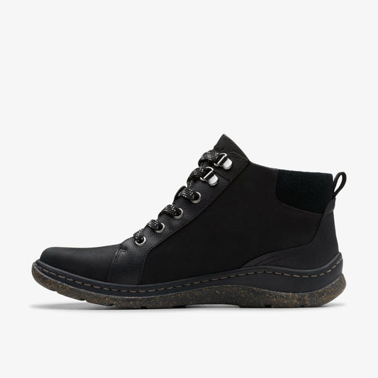 Orlene Top Waterproof Black Nubuck | Clarks