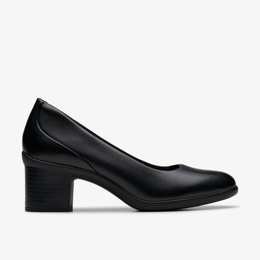 Shaya Poppy Black Leather | Clarks For Sale