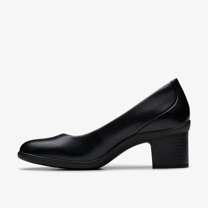 Shaya Poppy Black Leather | Clarks For Sale