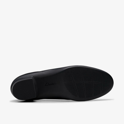 Shaya Poppy Black Leather | Clarks For Sale