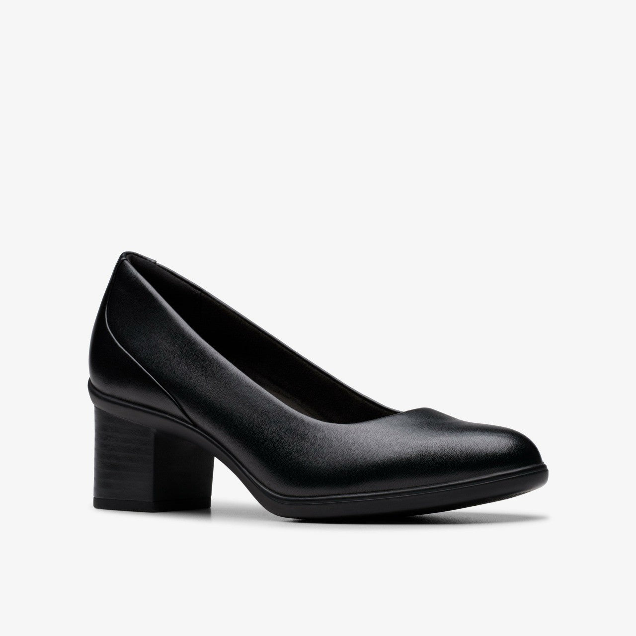 Shaya Poppy Black Leather | Clarks For Sale