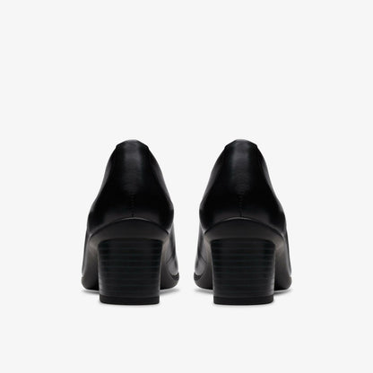 Shaya Poppy Black Leather | Clarks For Sale