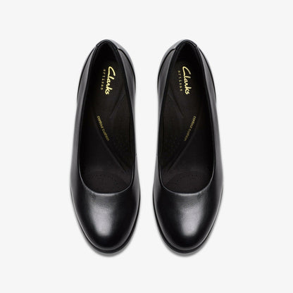 Shaya Poppy Black Leather | Clarks For Sale