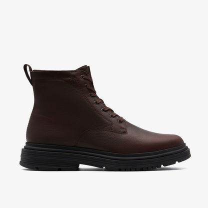 Badbury Hi Waterproof Brown Warmlined Leather | Clarks US