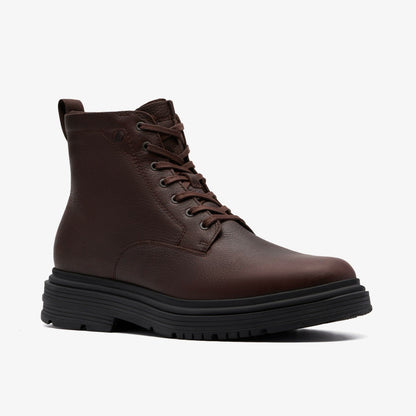 Badbury Hi Waterproof Brown Warmlined Leather | Clarks US