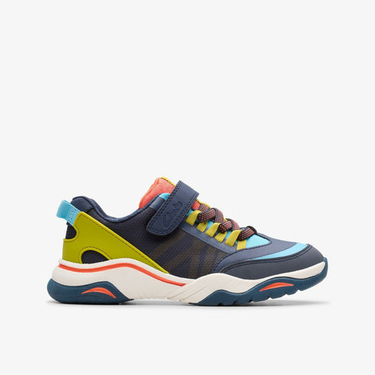 Feather Track Kid Navy Combination | Clarks Sale
