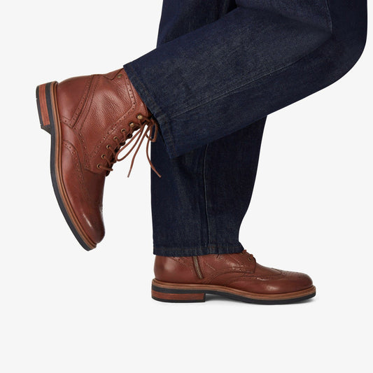 Newford Lace Boot Mid Tan Leather | Clarks Discount