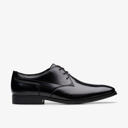 Paulton Lace Black Hi Shine Leather | Clarks Onsale