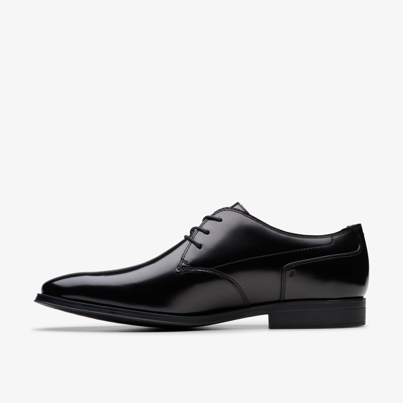 Paulton Lace Black Hi Shine Leather | Clarks Onsale