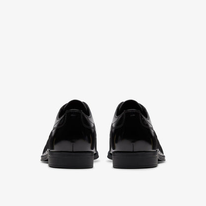 Paulton Lace Black Hi Shine Leather | Clarks Onsale