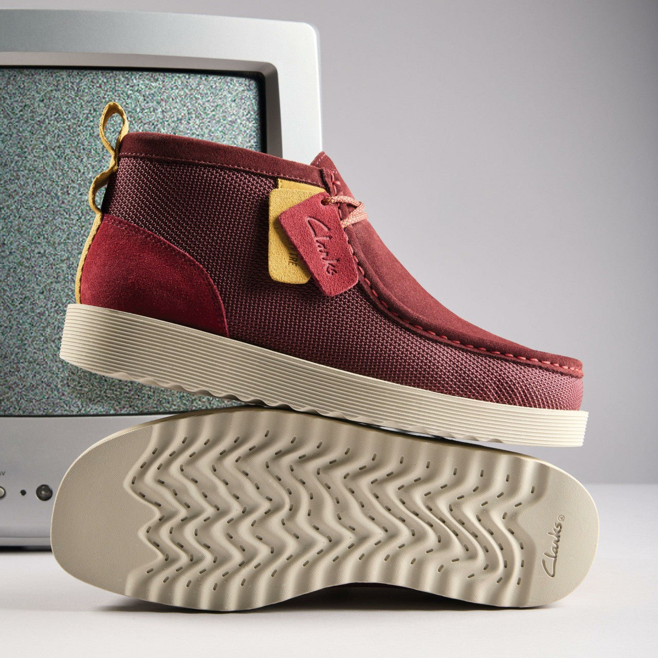 Wallabee FTR2 Boot Burgundy Combination | Clarks For Sale