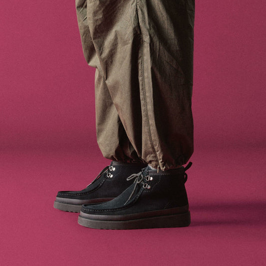 Wallabee FTR2 Hi Black Suede | Clarks Discount