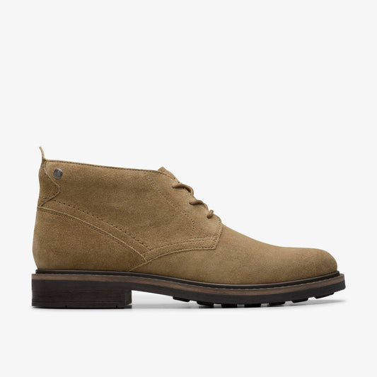 Newford Mid Dark Sand Suede | Clarks