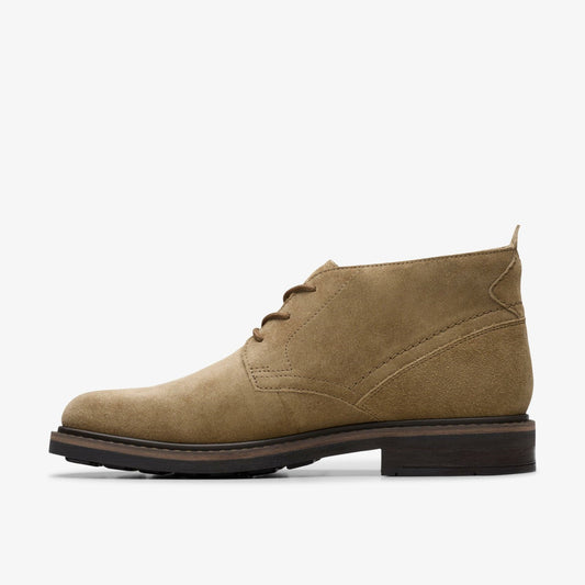 Newford Mid Dark Sand Suede | Clarks