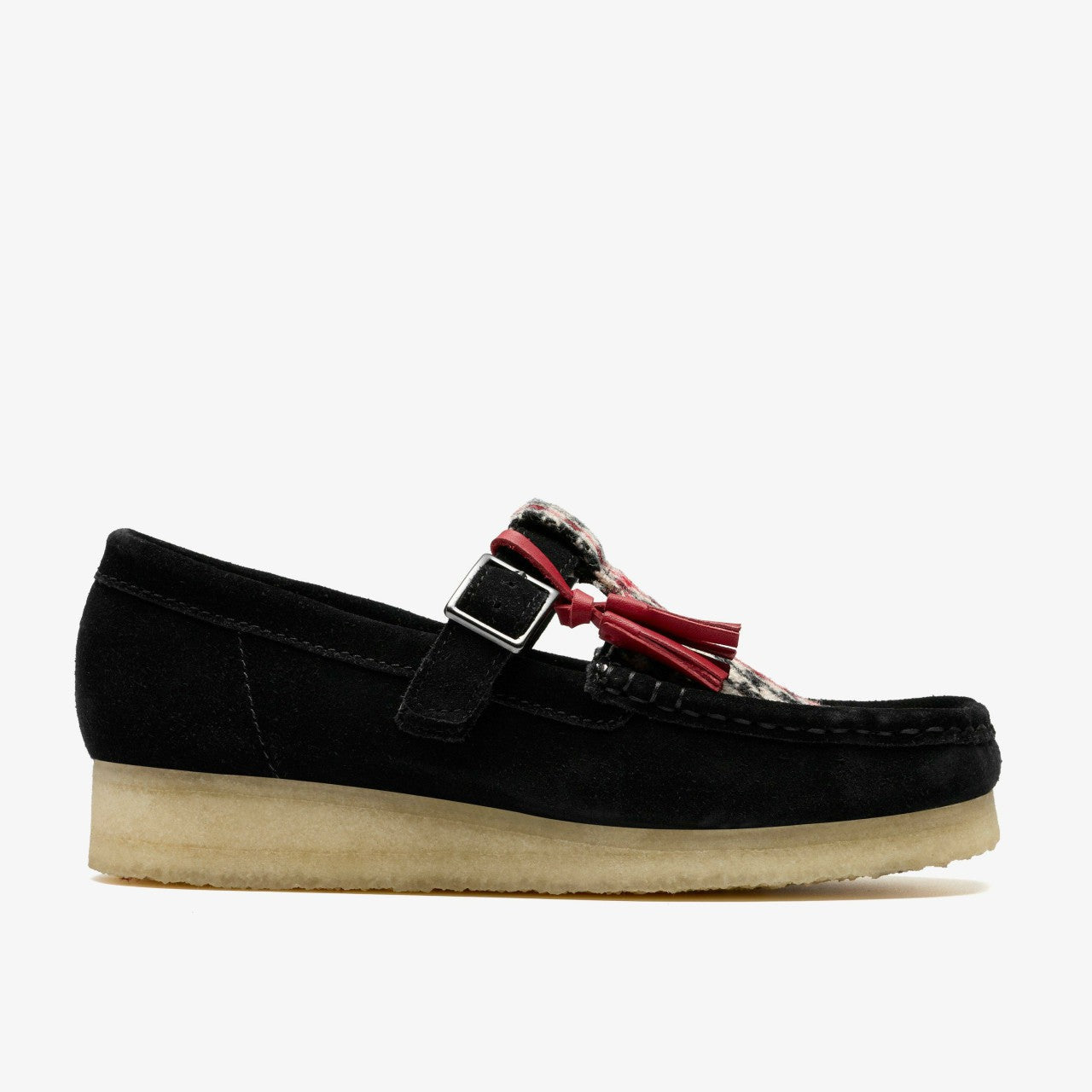 Wallabee T Bar Black Tweed Combination | Clarks