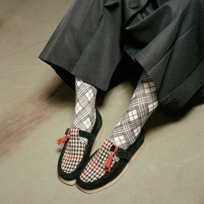Wallabee T Bar Black Tweed Combination | Clarks