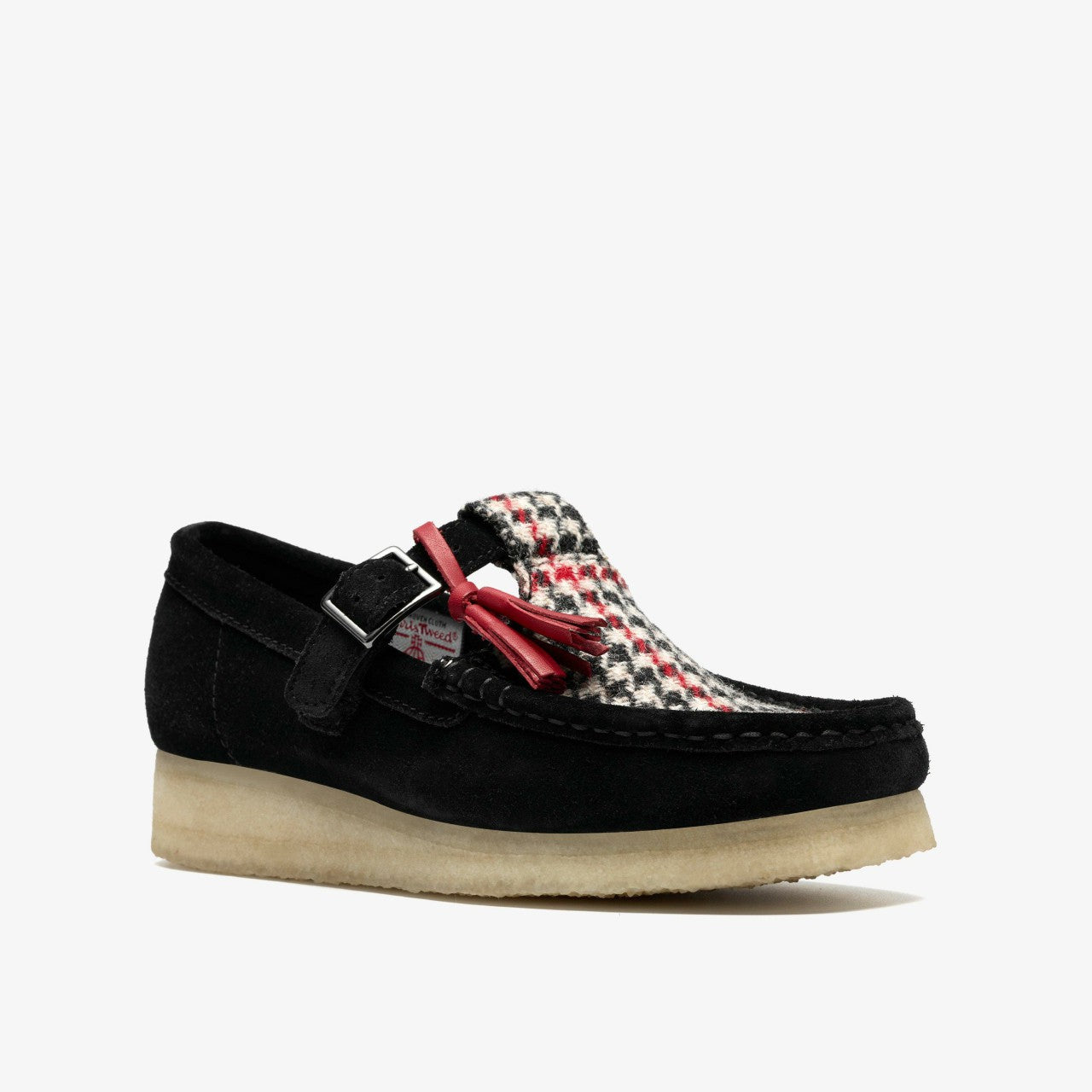 Wallabee T Bar Black Tweed Combination | Clarks