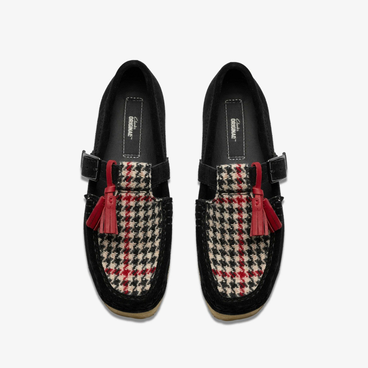 Wallabee T Bar Black Tweed Combination | Clarks