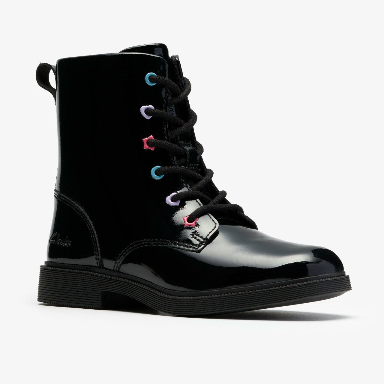 Oaklyn Charm Kid Black Patent | Clarks Onsale