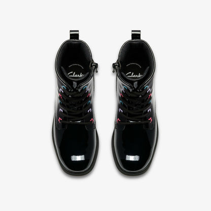 Oaklyn Charm Kid Black Patent | Clarks Onsale