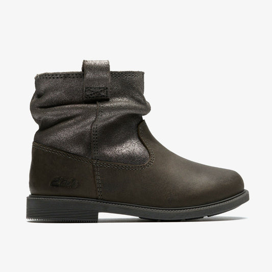 Oaklyn Top Toddler Pewter Suede | Clarks