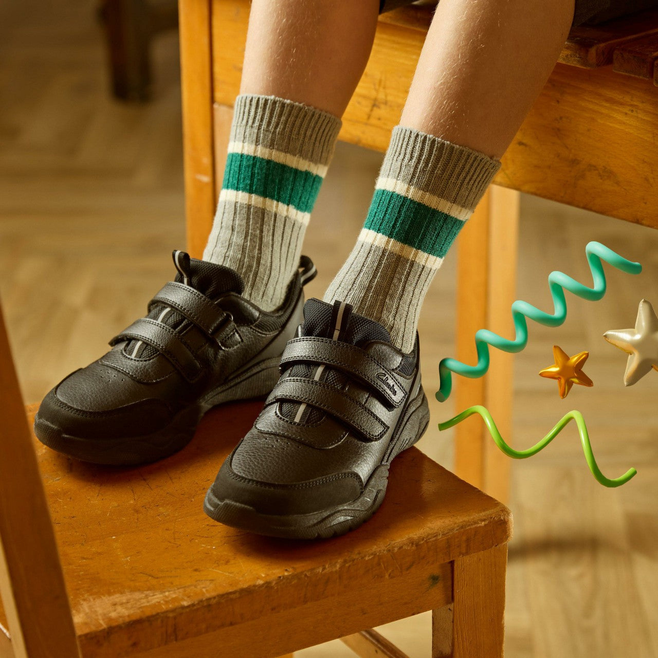 Feather Shine Kid Black | Clarks Onsale