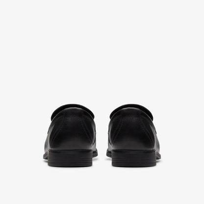 Jonwin Craft Youth Black Leather | Clarks Onsale