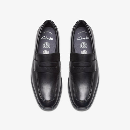 Jonwin Craft Youth Black Leather | Clarks Onsale