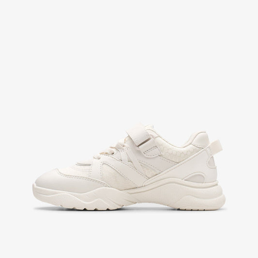 Feather Pace Kid White | Clarks US