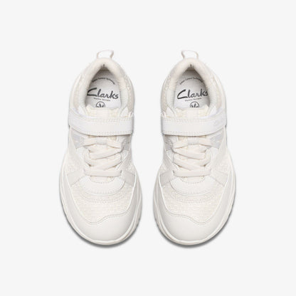 Feather Pace Kid White | Clarks US