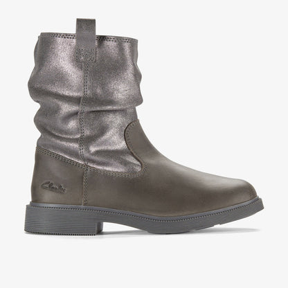 Oaklyn Top Kid Pewter Suede | Clarks US