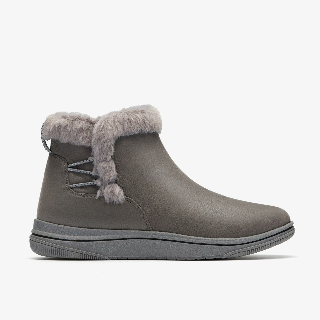 Brinkley Fur Dark Grey Combination | Clarks Discount