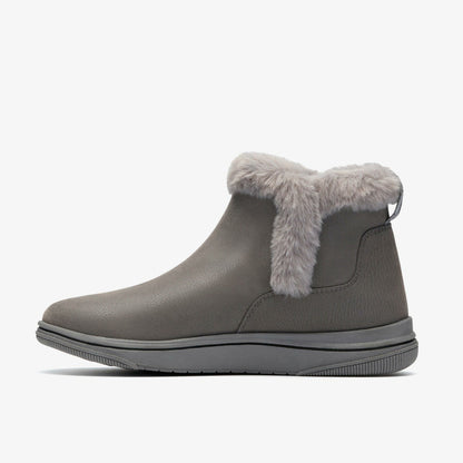 Brinkley Fur Dark Grey Combination | Clarks Discount