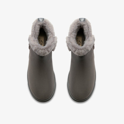 Brinkley Fur Dark Grey Combination | Clarks Discount