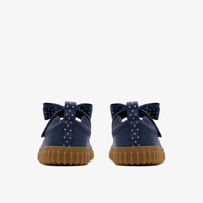 Cove Bow Toddler Navy Leather | Clarks For Sale