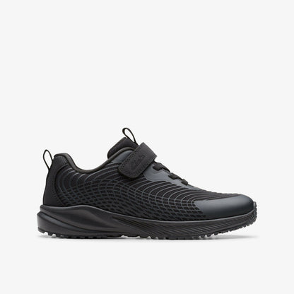 Deyes Dash Kid Black/Black | Clarks